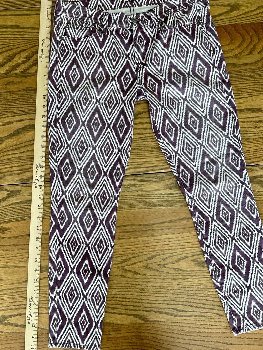 7 For All Mankind Gwenevere Ikat Skinny Cropped Jeans, size 27 - Picture 10 of 11